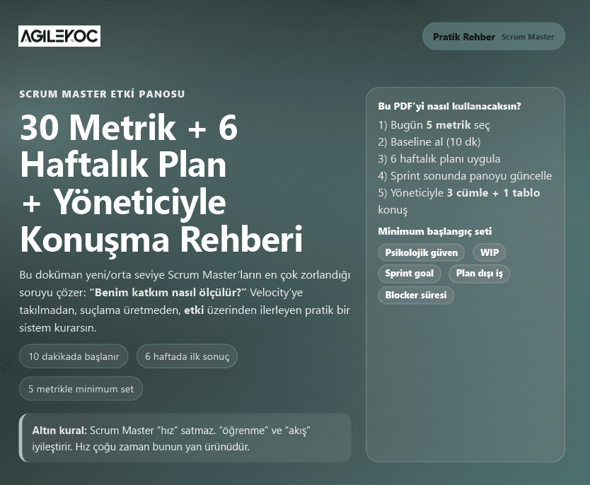 Haftalık Agile İpuçları + Ücretsiz PDF